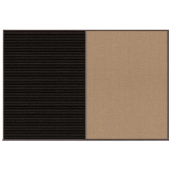 Enclosed Corkboard, 1 Door, 72"x48", 4" Fra